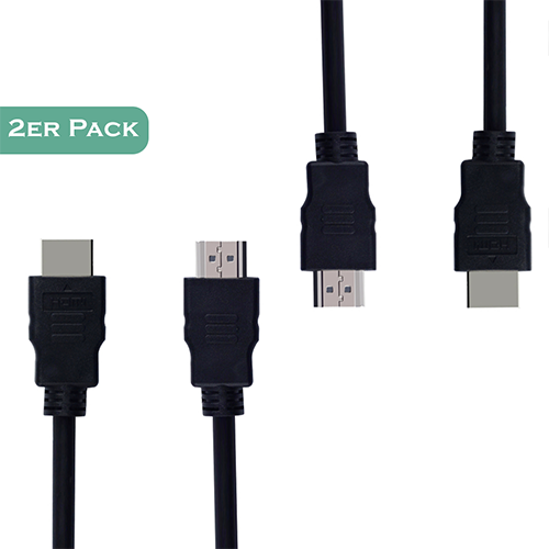 HDMI Kabel 10m Doppelpack 4k für Monitor Fernseher PC Bildschirm TV PS4 3 Meter Kopie Kopie